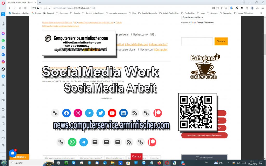 SocialMedia Work. 
news.computerservice.arminfischer.com  .