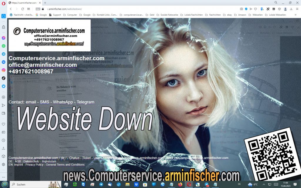 website down site. c.arminfischer.com/websitedown/ 