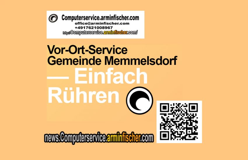 Vor-Ort-Service Gemeinde Memmelsdorf. Computerservice.arminfischer.com office@arminfischer.com +4917621008967