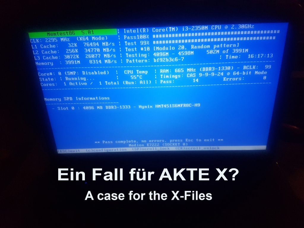 Ein Fall für Akte X? / A case for the X-files? Computerservice.arminfischer.com .